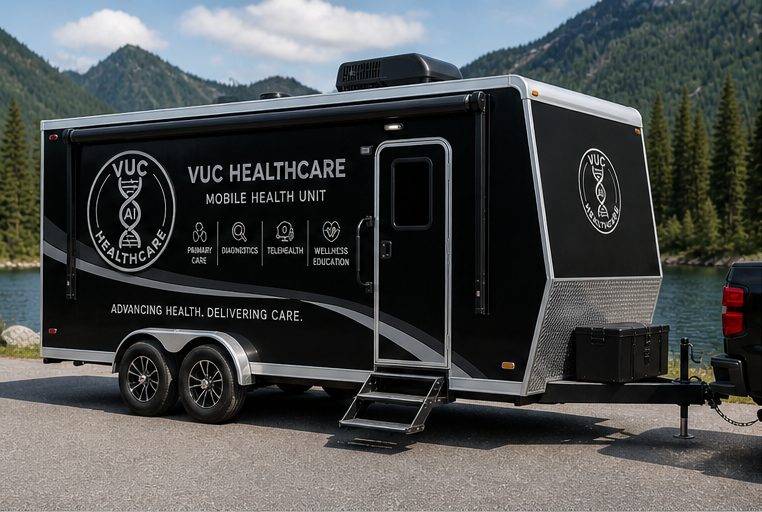 VUC towable mobile health unit serving a rural community
