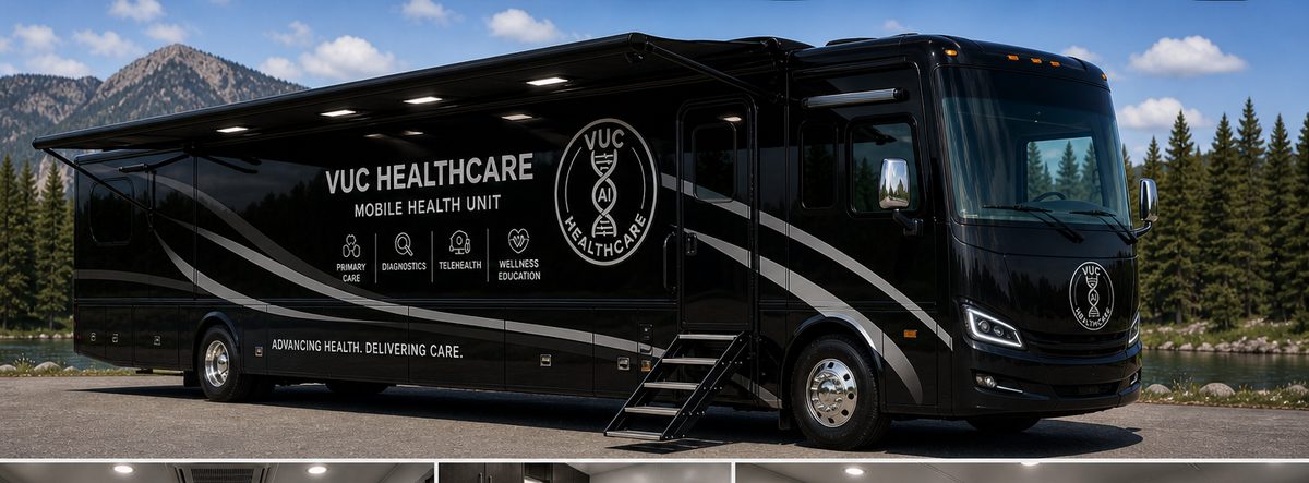 VUC Healthcare 45-foot motorcoach mobile health unit